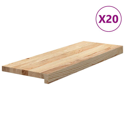 Gradini 20 pz 70x30x2 cm in Rovere Massello Non Trattato | homemem39