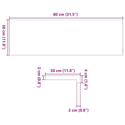 Gradini 8 pz Marrone Chiaro 80x30x2 cm Legno Massello Rovere | homemem39
