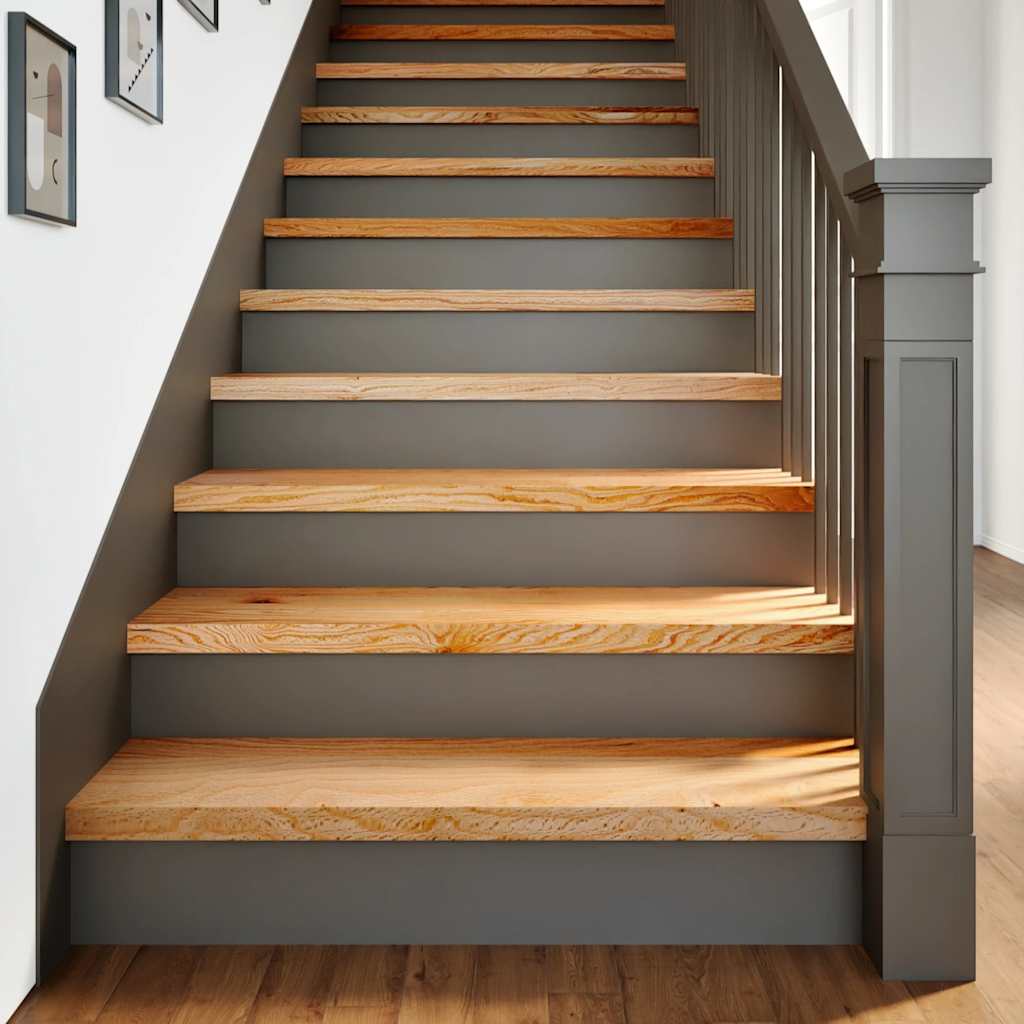 Gradini 16 pz Marrone Chiaro 100x25x2 cm Legno Massello Rovere | homemem39