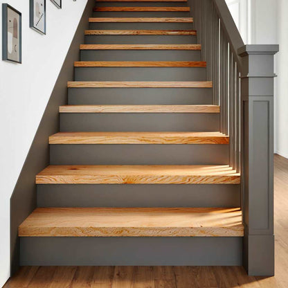 Gradini 16 pz Marrone Chiaro 90x30x2 cm Legno Massello Rovere | homemem39