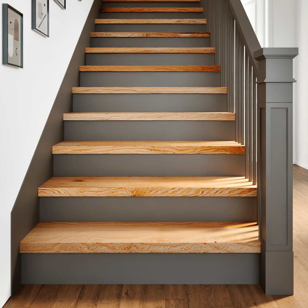 Gradini 16 pz Marrone Chiaro 100x30x2 cm Legno Massello Rovere | homemem39