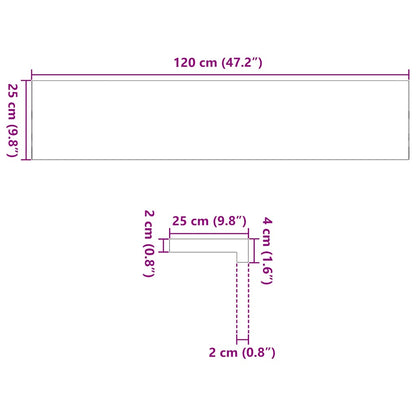 Gradini 20 pz Marrone Chiaro 120x25x2 cm Legno Massello Rovere | homemem39