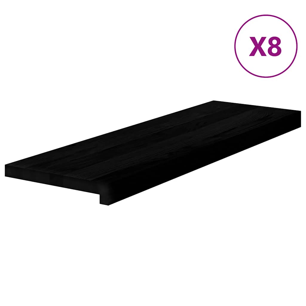 Gradini 8 pz Marrone Scuro 80x25x2 cm Legno Massello Rovere | homemem39
