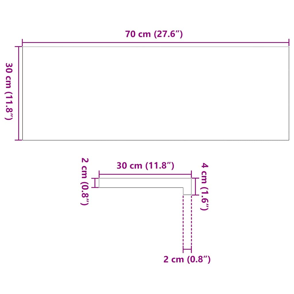 Gradini 8 pz Marrone Scuro 70x30x2 cm Legno Massello Rovere | homemem39