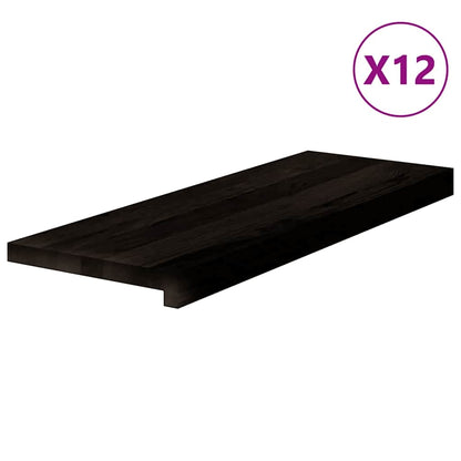 Gradini 12 pz Marrone Scuro 70x25x2 cm Legno Massello Rovere | homemem39
