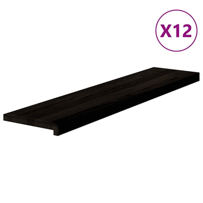 Gradini 12 pz Marrone Scuro 110x25x2 cm Legno Massello Rovere | homemem39