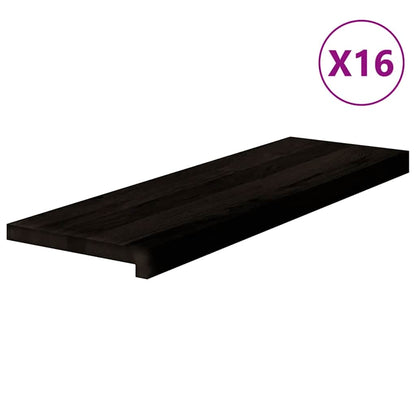 Gradini 16 pz Marrone Scuro 80x25x2 cm Legno Massello Rovere | homemem39