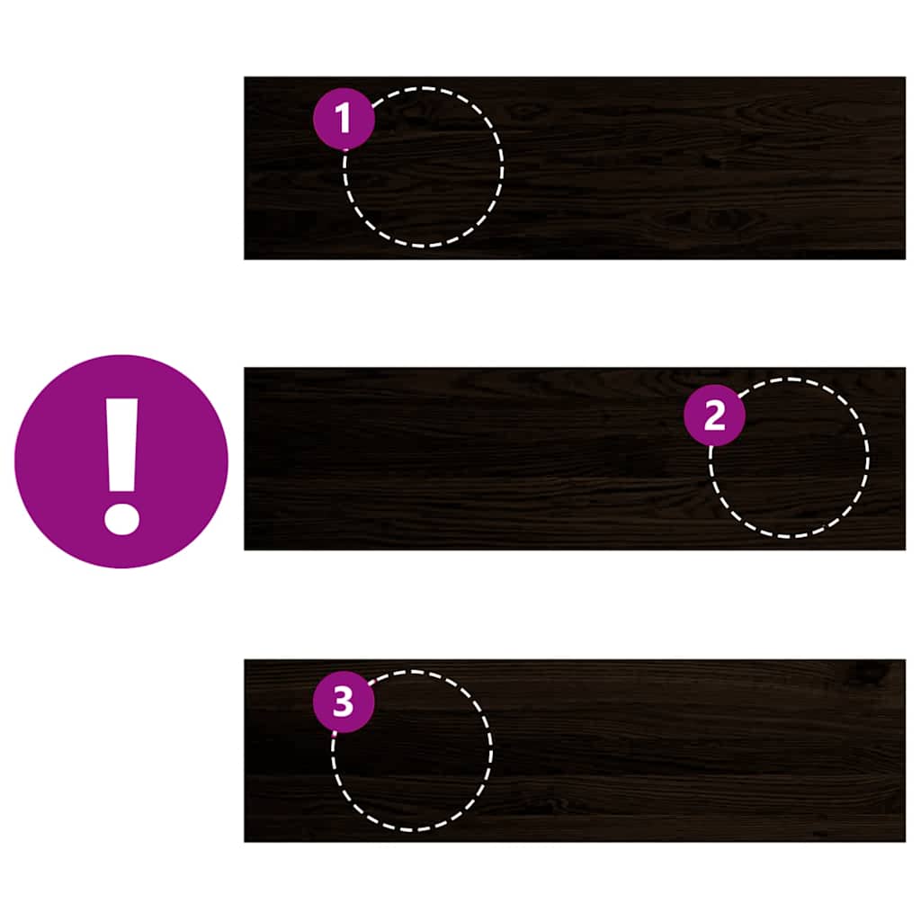 Gradini 16 pz Marrone-nero 90x25x2 cm Legno Massello Rovere