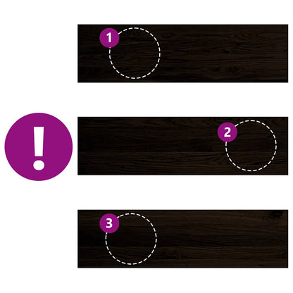 Gradini 16 pz Marrone-nero 90x25x2 cm Legno Massello Rovere