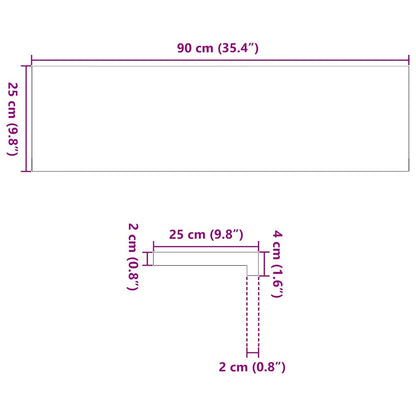 Gradini 16 pz Marrone Scuro 90x25x2 cm Legno Massello Rovere | homemem39