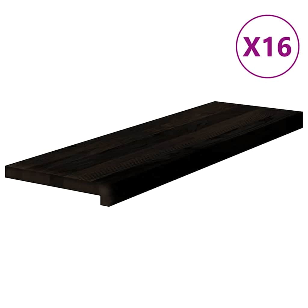 Gradini 16 pz Marrone Scuro 80x30x2 cm Legno Massello Rovere | homemem39