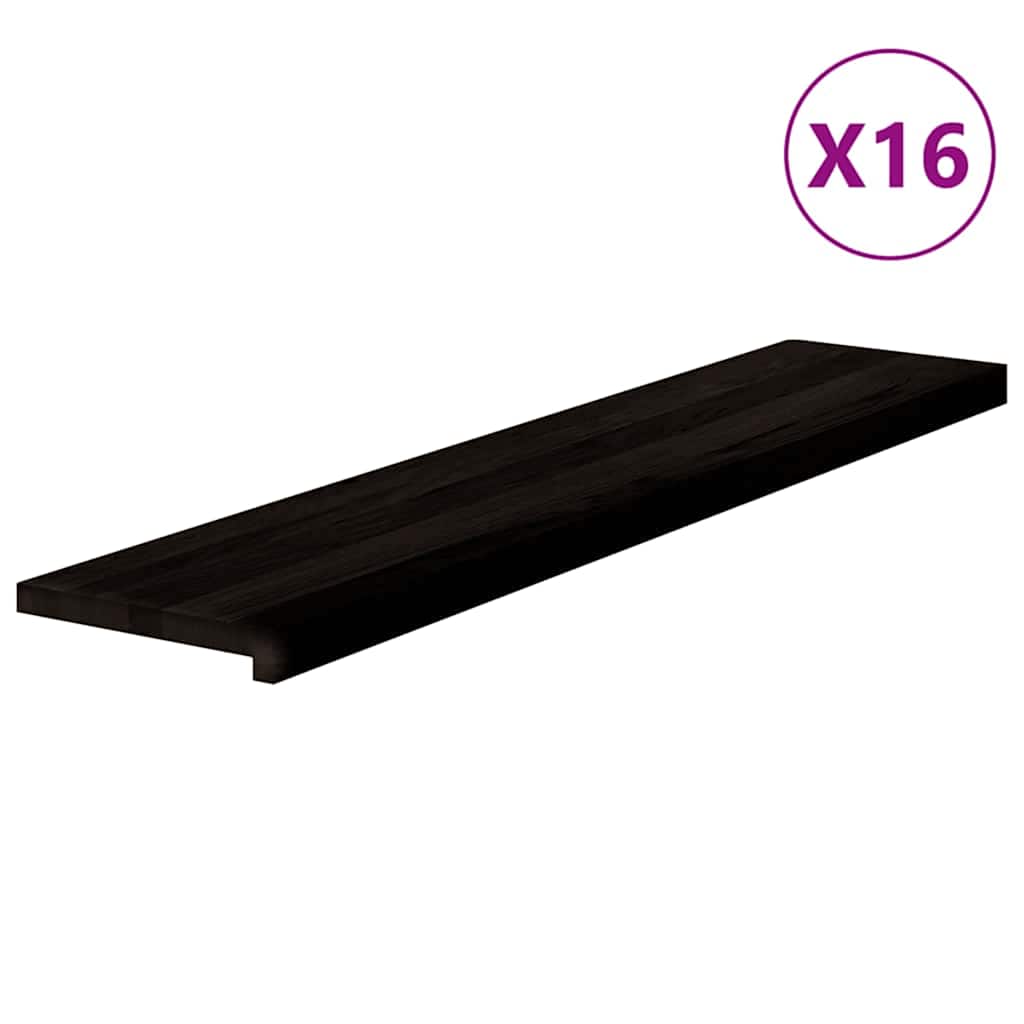 Gradini 16 pz Marrone Scuro 120x30x2 cm Legno Massello Rovere | homemem39