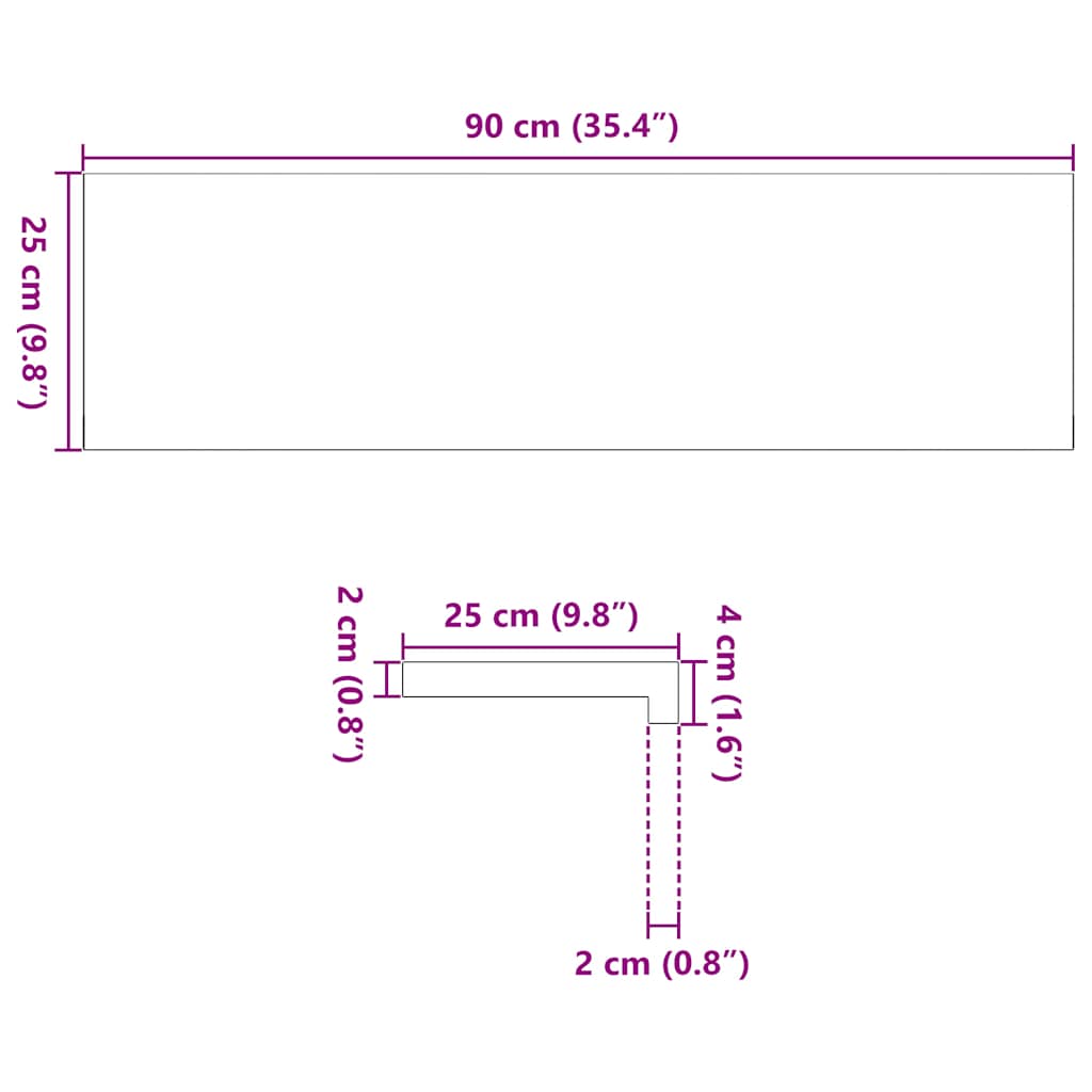 Gradini 20 pz Marrone Scuro 90x25x2 cm Legno Massello Rovere | homemem39