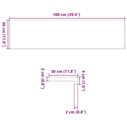 Gradini 20 pz Marrone Scuro 100x30x2 cm Legno Massello Rovere | homemem39