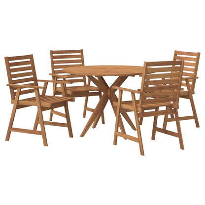 Set da Pranzo per Giardino 5 pz in Legno Massello di Acacia | homemem39