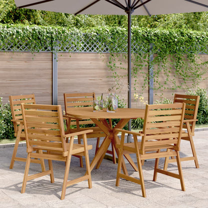 Set da Pranzo per Giardino 6 pz in Legno Massello di Acacia | homemem39