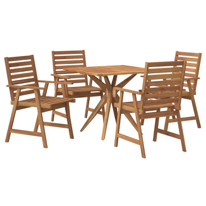 Set da Pranzo per Giardino 5 pz in Legno Massello di Acacia | homemem39