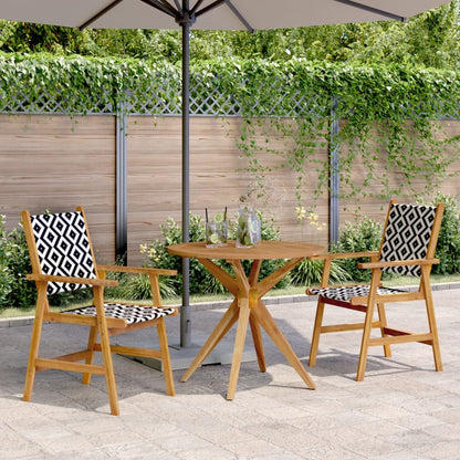 Set da Pranzo per Giardino 3 pz in Legno Massello di Acacia | homemem39