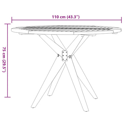 Set da Pranzo per Giardino 5 pz in Legno Massello di Acacia | homemem39