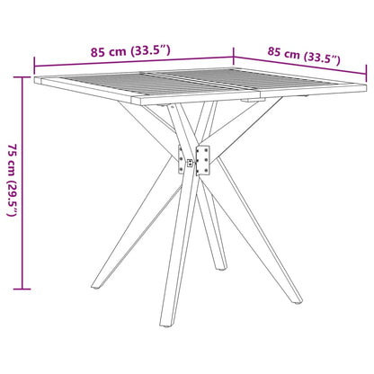 Set da Pranzo per Giardino 5 pz in Legno Massello di Acacia | homemem39