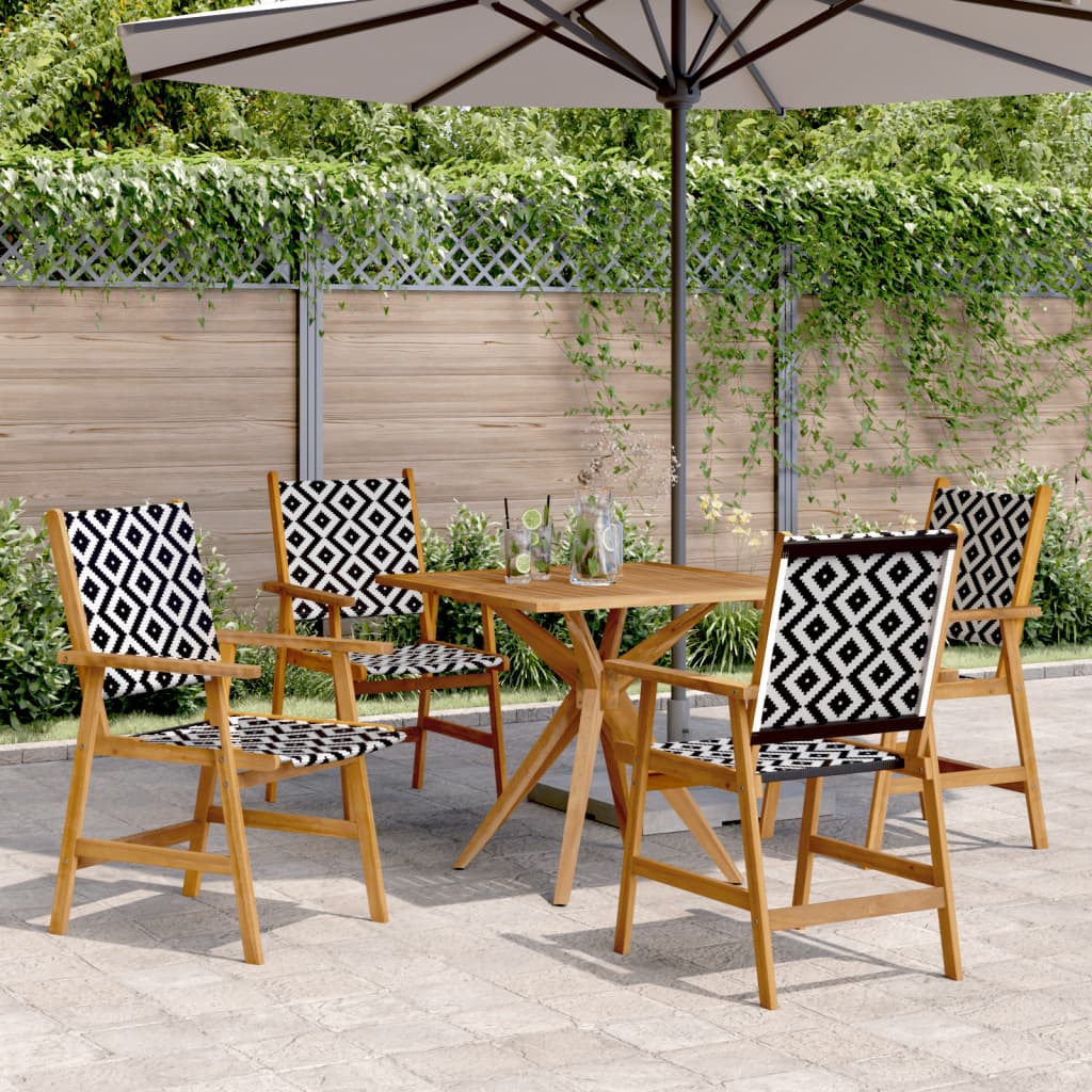 Set da Pranzo per Giardino 5 pz in Legno Massello di Acacia | homemem39