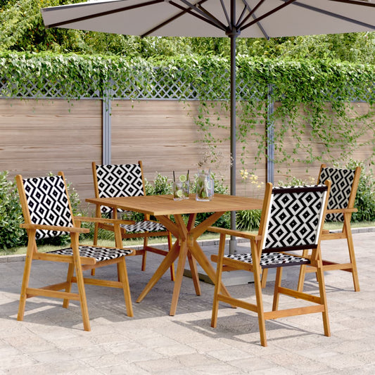 Set da Pranzo per Giardino 5 pz in Legno Massello di Acacia | homemem39