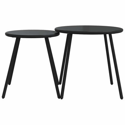 Set Mobili da Balcone 5 pz con Cuscini Nero in Acciaio | homemem39