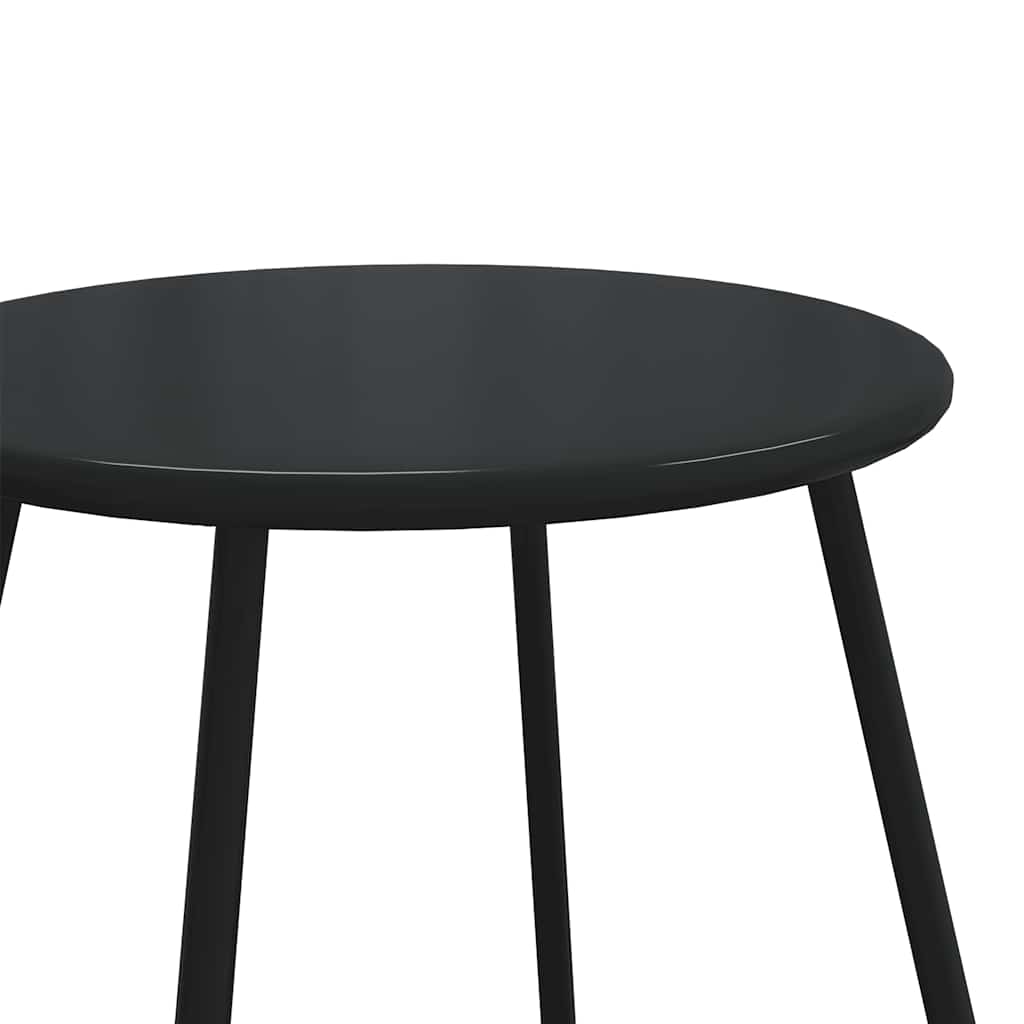 Set Mobili da Balcone 5 pz con Cuscini Nero in Acciaio | homemem39