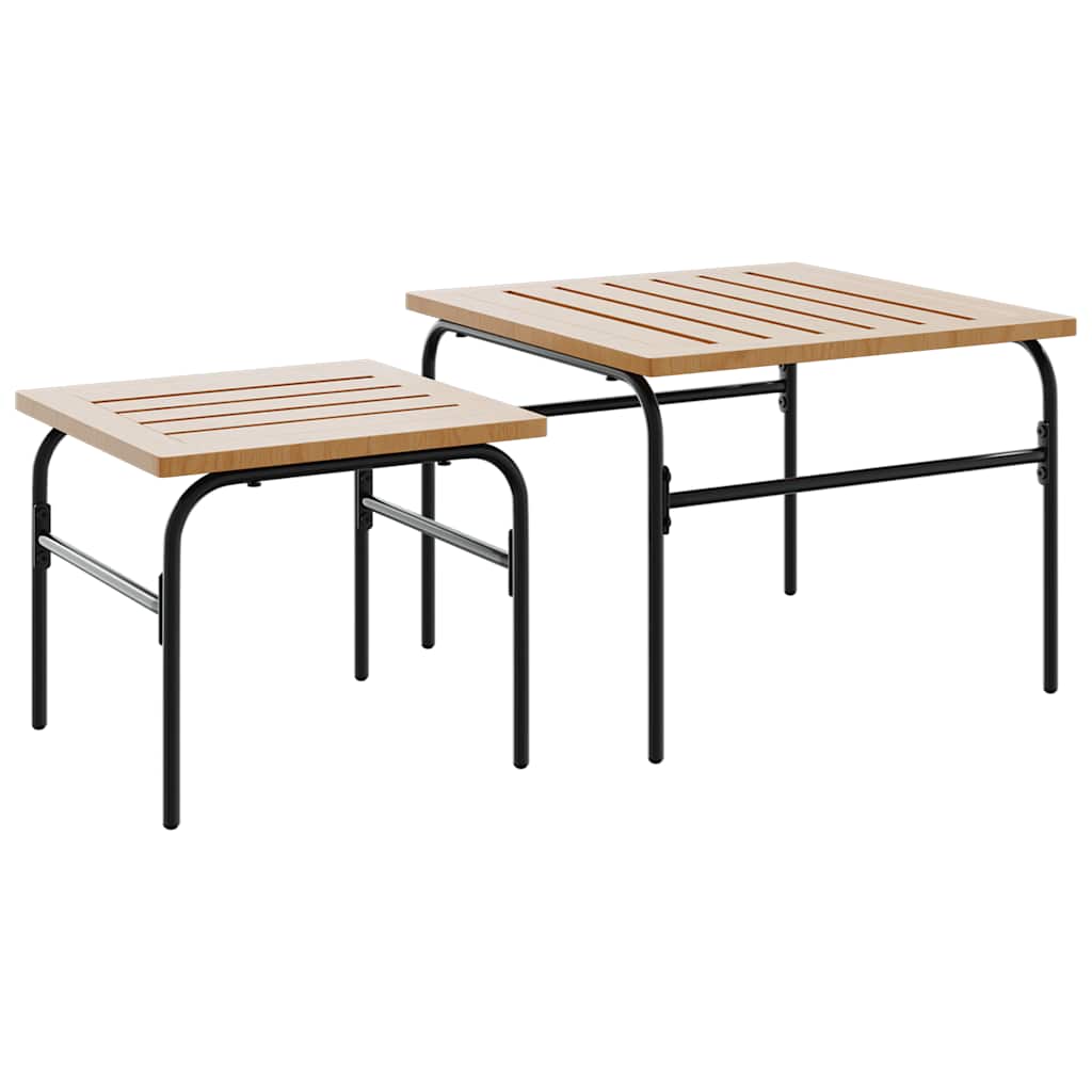 Set Mobili da Balcone 5 pz con Cuscini Nero in Acciaio - homemem39