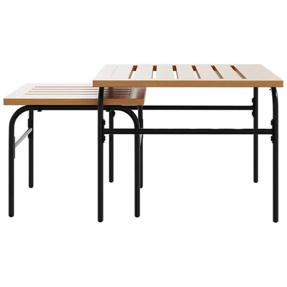 Set Mobili da Balcone 5 pz con Cuscini Nero in Acciaio - homemem39