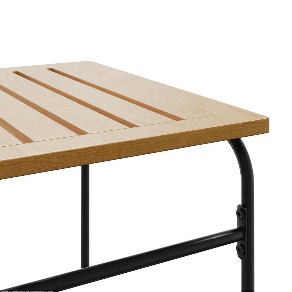 Set Mobili da Balcone 5 pz con Cuscini Nero in Acciaio | homemem39