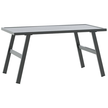 Set Panche Giardino Cuscini 7pz Nere Acciaio Verniciato Polvere | homemem39