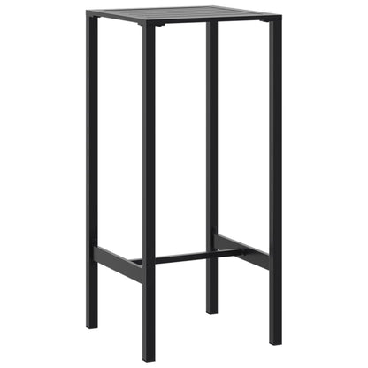 Set Bar da Giardino 3pz Nero in Acciaio Verniciato a Polvere | homemem39