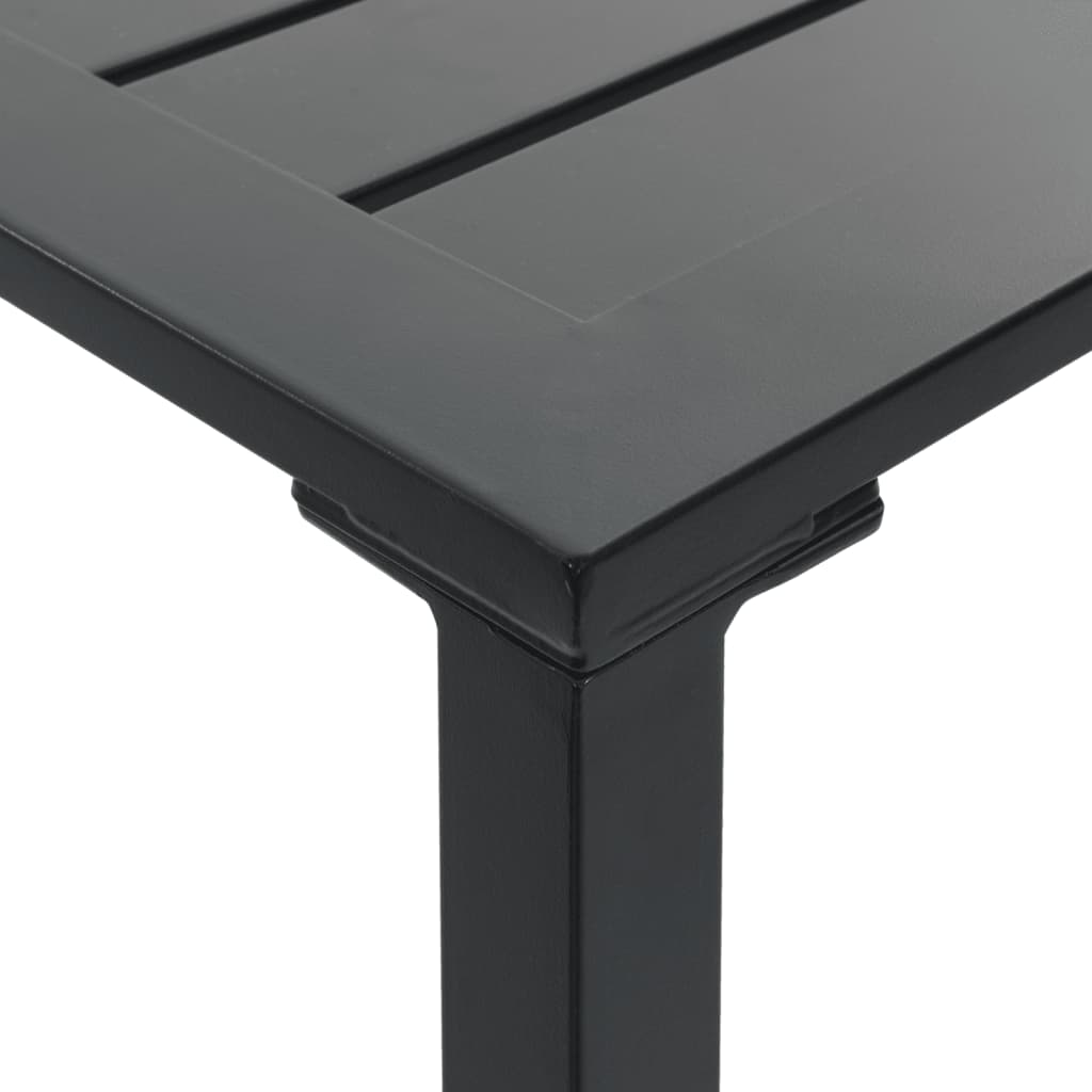 Set Bar da Giardino 3pz Nero in Acciaio Verniciato a Polvere | homemem39