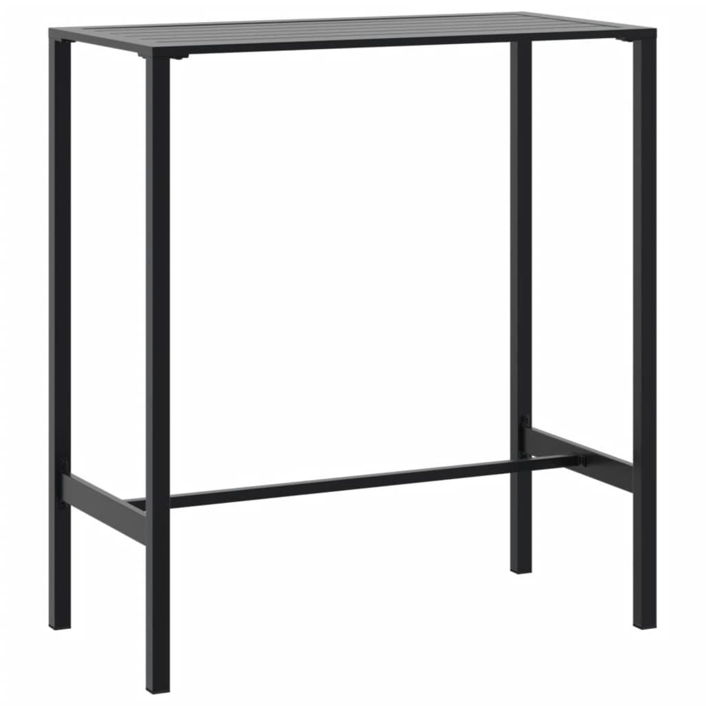 Set Bar da Giardino 5pz Nero in Acciaio Verniciato a Polvere | homemem39