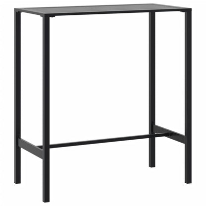 Set Bar da Giardino 5pz Nero in Acciaio Verniciato a Polvere | homemem39