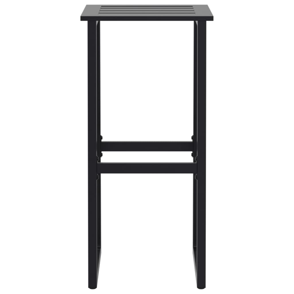 Set Bar da Giardino 5pz Nero in Acciaio Verniciato a Polvere | homemem39
