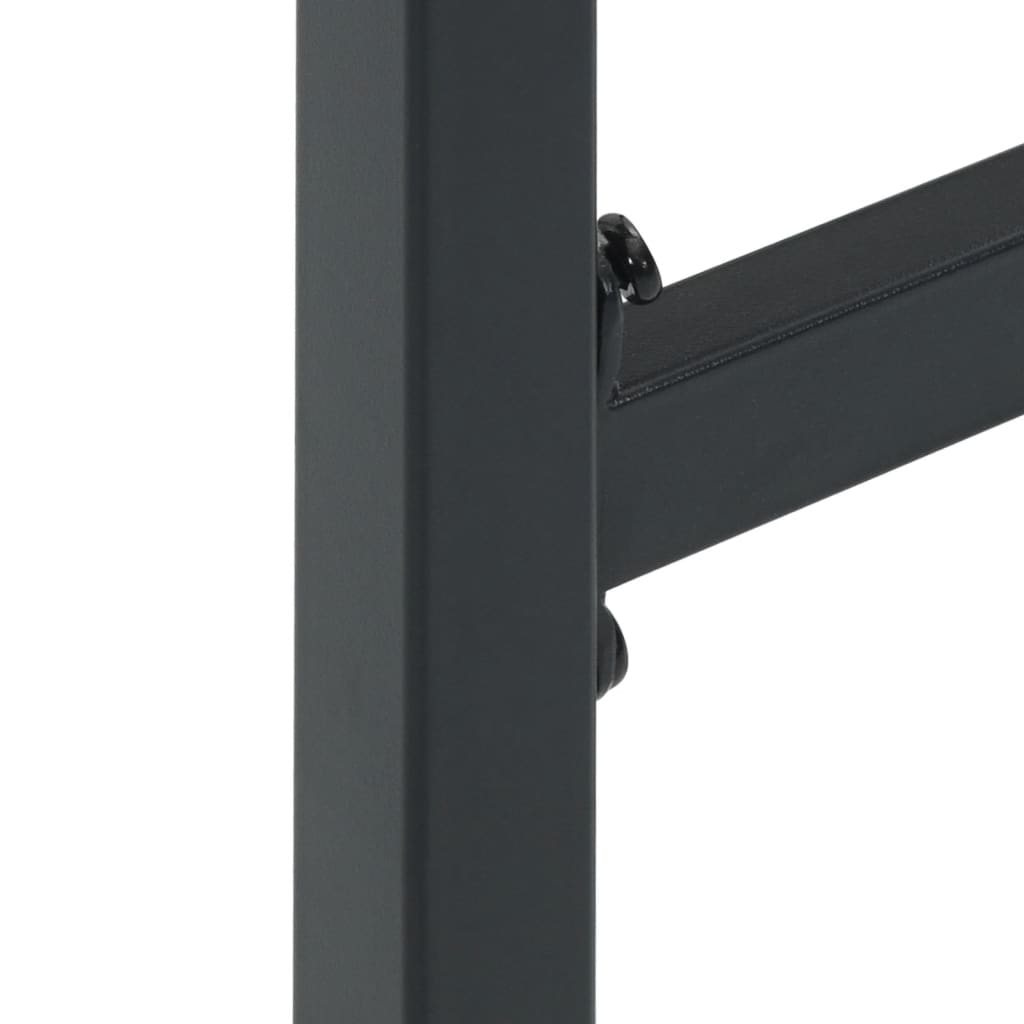 Set Bar da Giardino 5pz Nero in Acciaio Verniciato a Polvere | homemem39