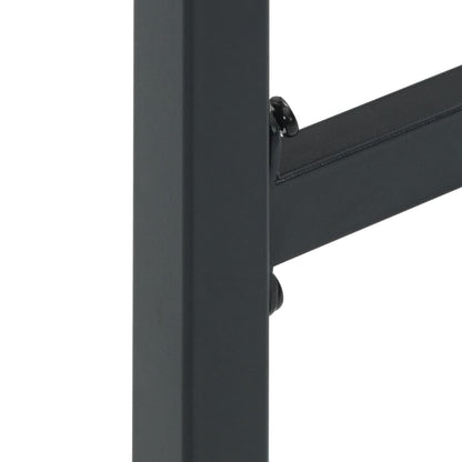 Set Bar da Giardino 5pz Nero in Acciaio Verniciato a Polvere | homemem39