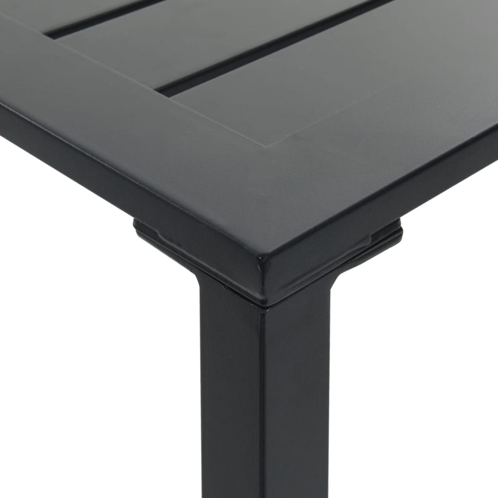 Set Bar da Giardino 5pz Nero in Acciaio Verniciato a Polvere | homemem39