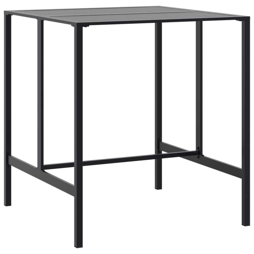 Set Bar da Giardino 5pz Nero in Acciaio Verniciato a Polvere | homemem39