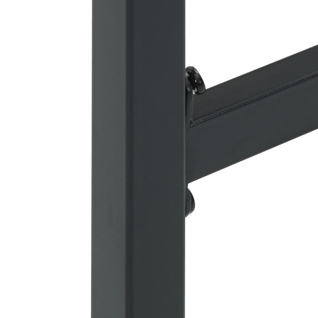 Set Bar da Giardino 5pz Nero in Acciaio Verniciato a Polvere | homemem39