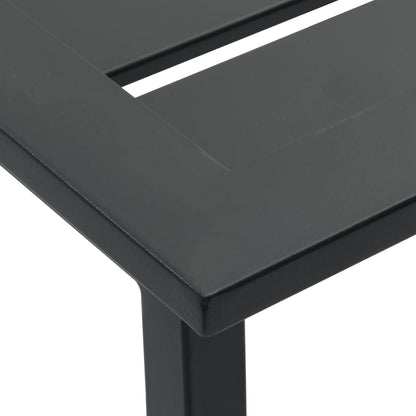 Set Bar da Giardino 5pz Nero in Acciaio Verniciato a Polvere | homemem39