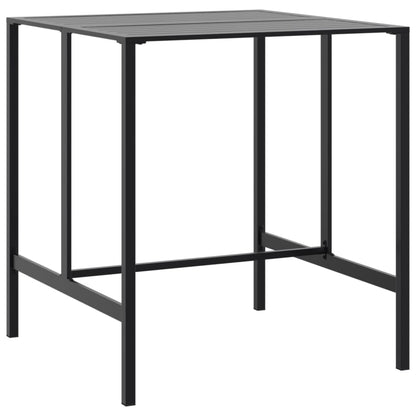 Set Bar da Giardino 7pz Nero in Acciaio Verniciato a Polvere | homemem39