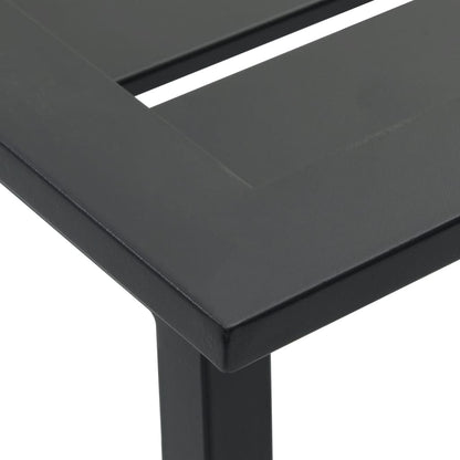 Set Bar da Giardino 7pz Nero in Acciaio Verniciato a Polvere | homemem39