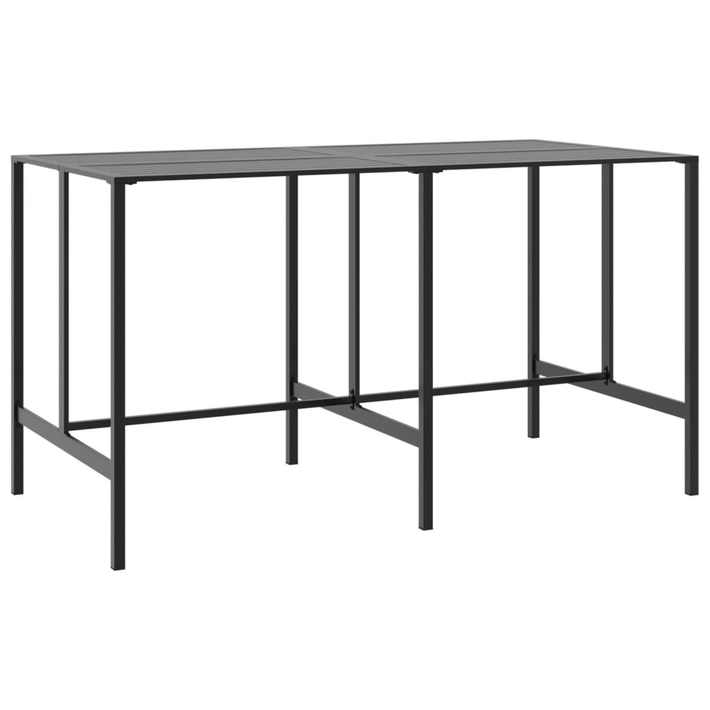 Set Bar da Giardino 11pz Nero in Acciaio Verniciato a Polvere | homemem39
