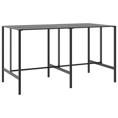 Set Bar da Giardino 11pz Nero in Acciaio Verniciato a Polvere | homemem39