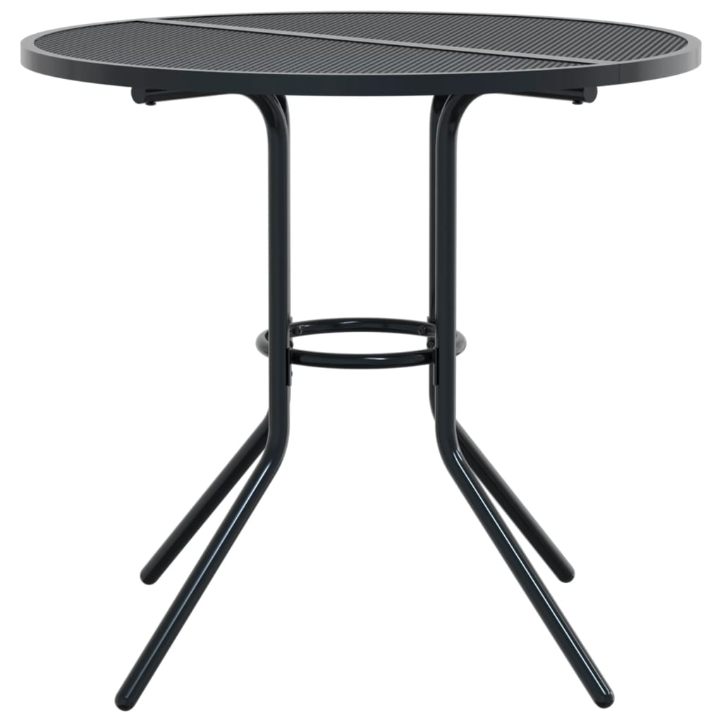 Set Sedie Giardino Impilabili 5pz Antracite Acciaio Verniciato | homemem39
