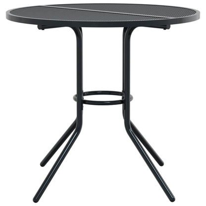 Set Sedie Giardino Impilabili 5pz Antracite Acciaio Verniciato | homemem39