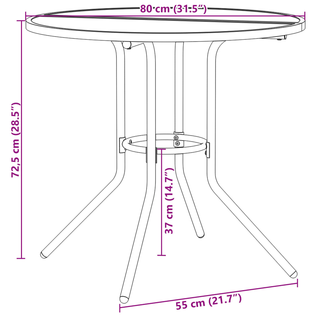Set Sedie Giardino Impilabili 5pz Antracite Acciaio Verniciato | homemem39